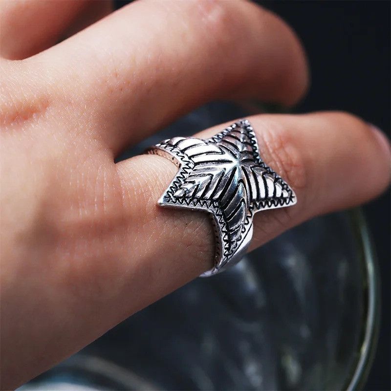 Japanese Brand Retro Star Ring Size ONE SIZE - 3 Thumbnail