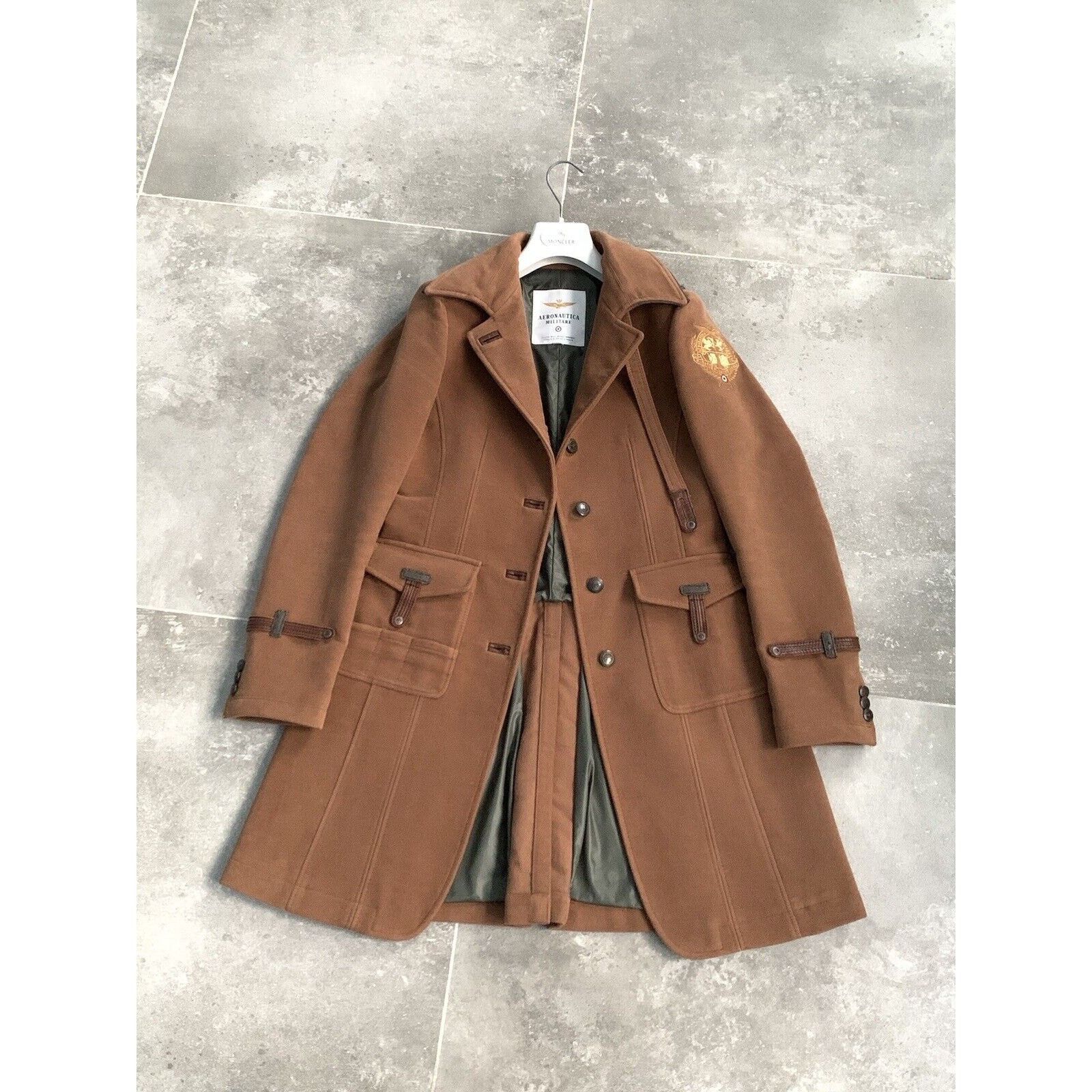 Womens AERONAUTICA MILITARE Trench Coat Jacket EU 36 IT 40 S
