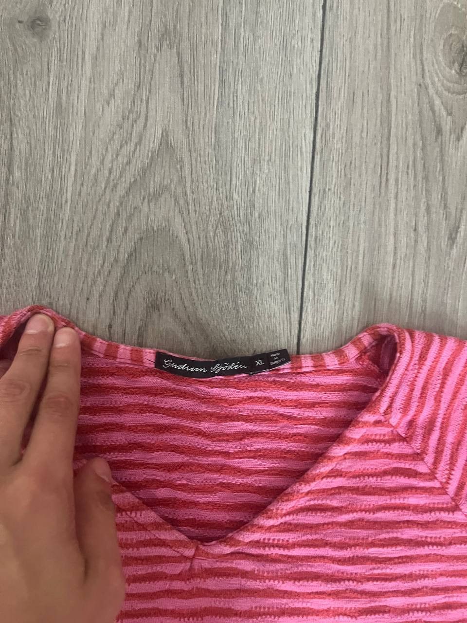 Gudrun Sjoden Gudrun Sjoden XL dress striped knit a-line v-neck pocket Size XL / US 12-14 / IT 48-50 - 3 Thumbnail