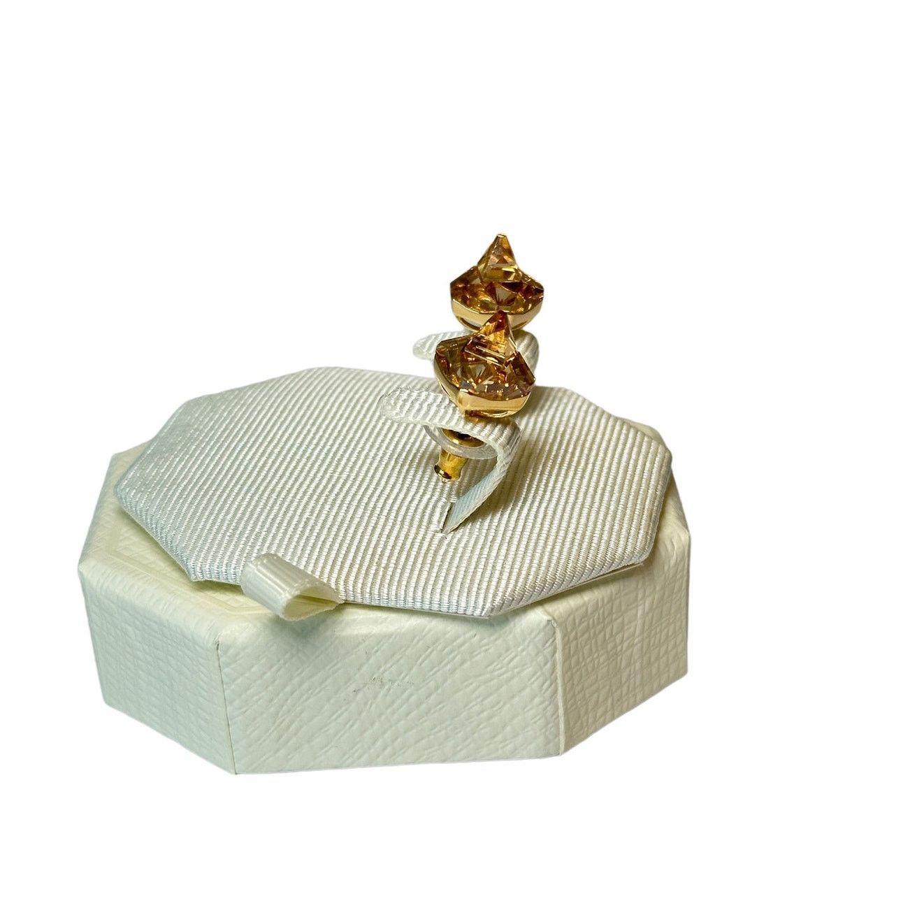 Swarovski Swarovski Ortyx Stud Earrings Pyramid Cut, Yellow Size ONE SIZE - 6 Thumbnail