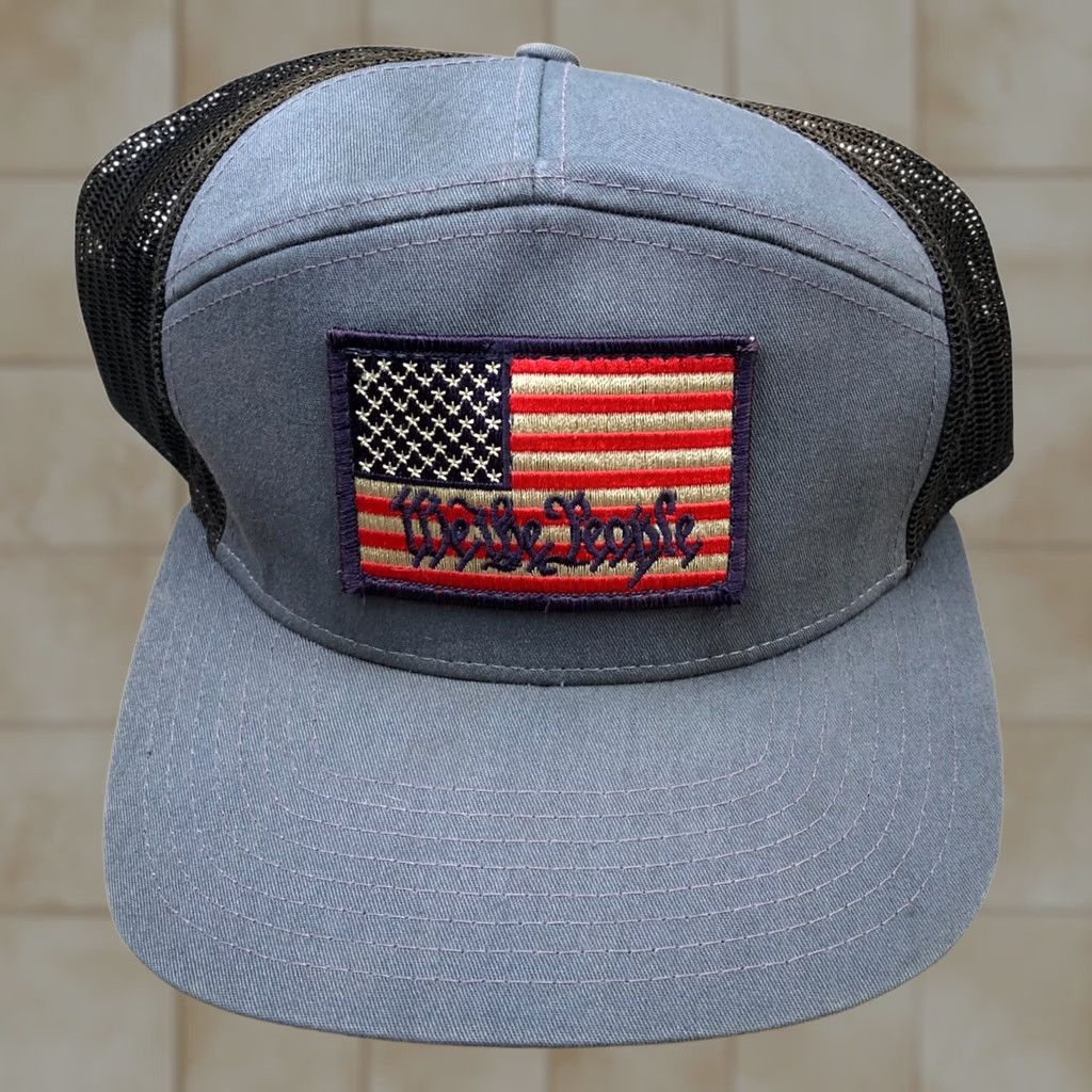 Vintage VTG Richardson We the People USA Flag Trucker Hat Mens One Size Blue Size ONE SIZE - 1 Thumbnail