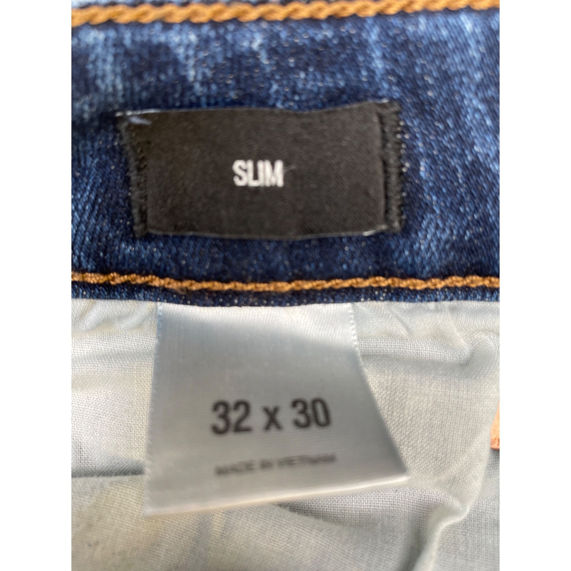 Express Express Mens Blue wash Jeans Slim fit Stretch Size 32 x 30 S Size US 32 / EU 48 - 4 Thumbnail