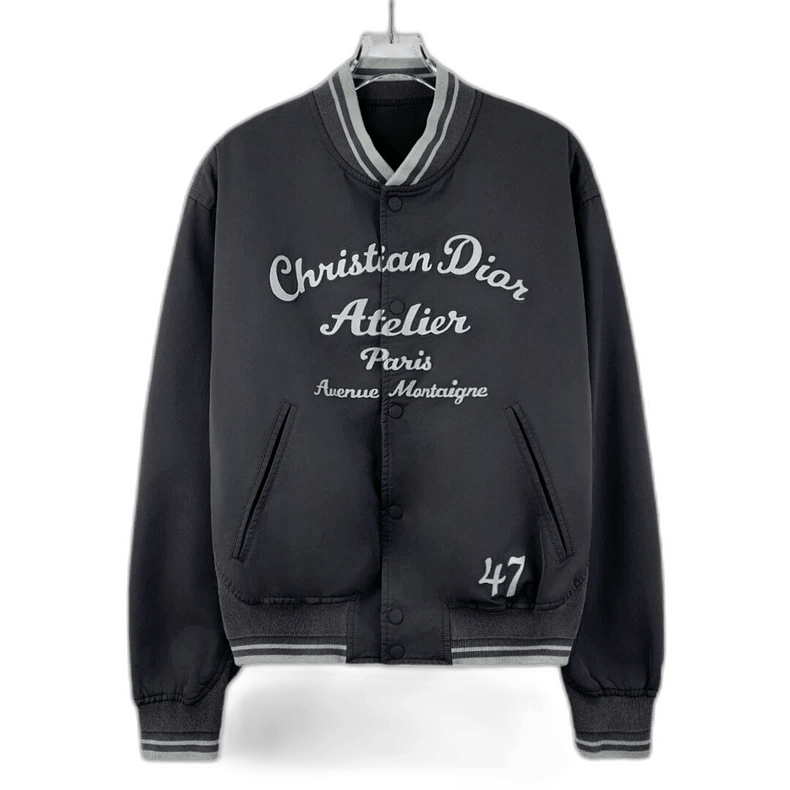Dior Dior gray logo lettering jacket Size US M / EU 48-50 / 2 - 1 Thumbnail