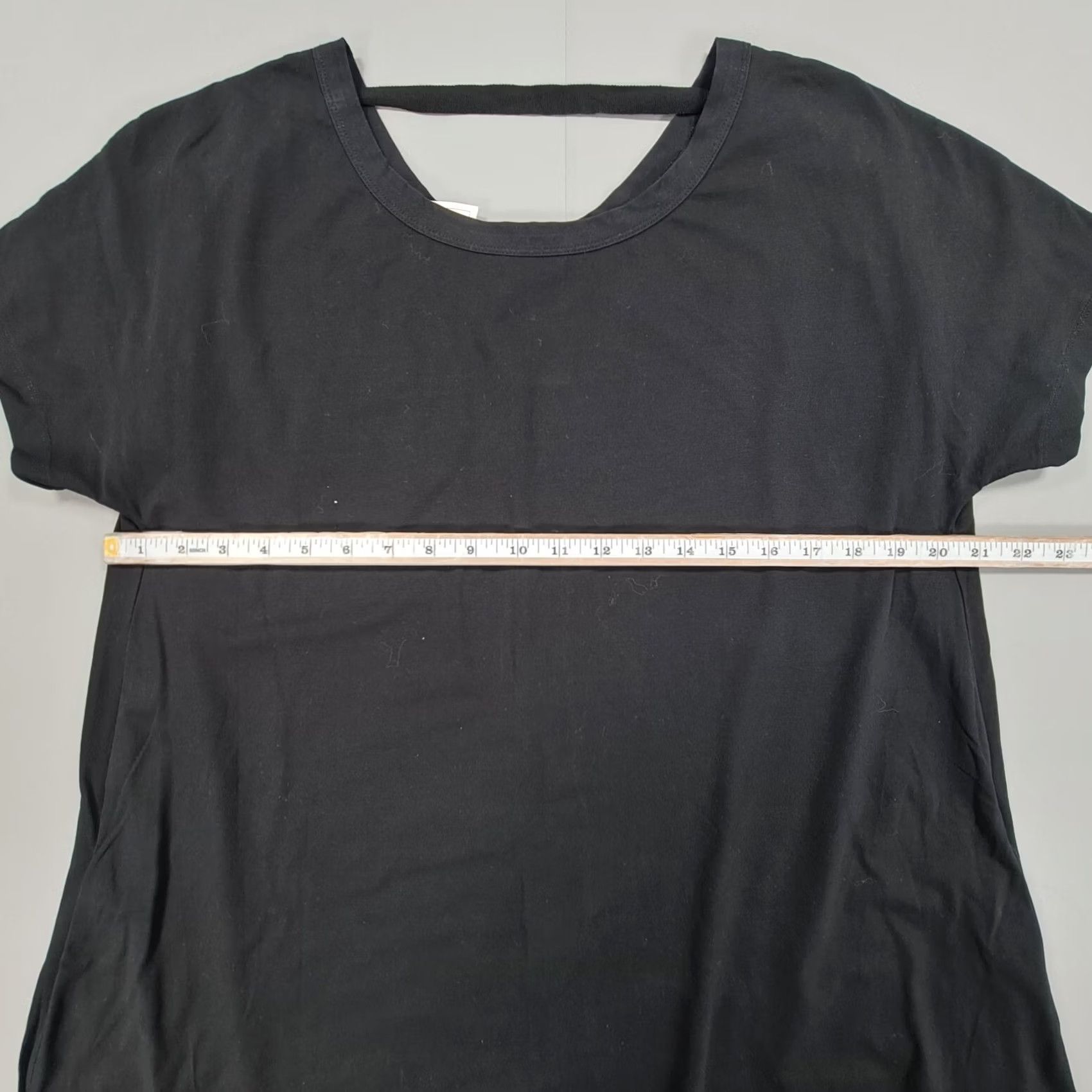 Cos COS Dress Womens M Black Cotton Stretch Knee Length Short Sleeves Size 32" / US 10 / IT 46 - 4 Thumbnail