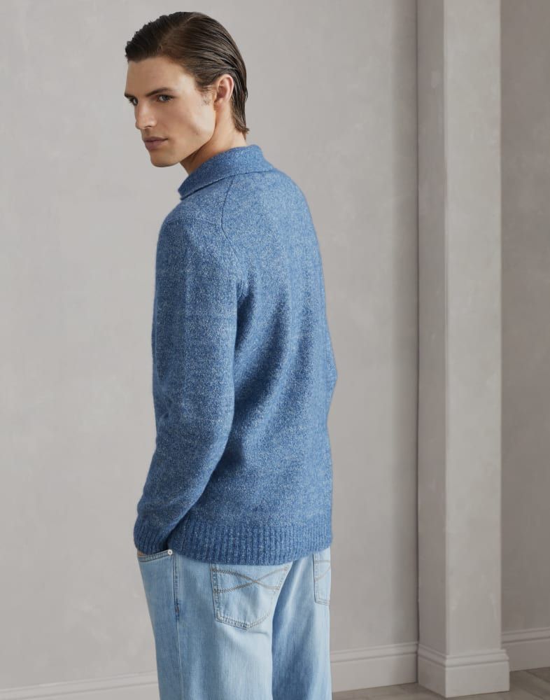 Brunello Cucinelli o1w1db10825 Polo Sweater in Sky Blue Size US S / EU 44-46 / 1 - 4 Thumbnail