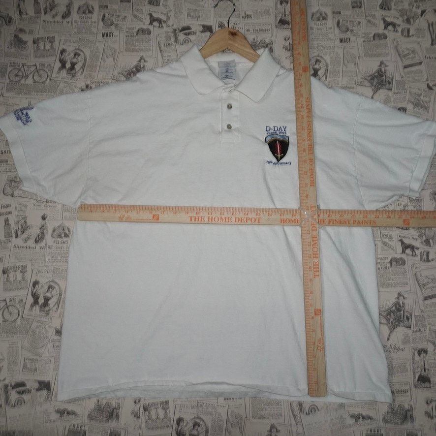 Vintage XXXL - Vintage Y2K D day war memorial 2000s embroidered polo Size US XXL / EU 58 / 5 - 4 Thumbnail