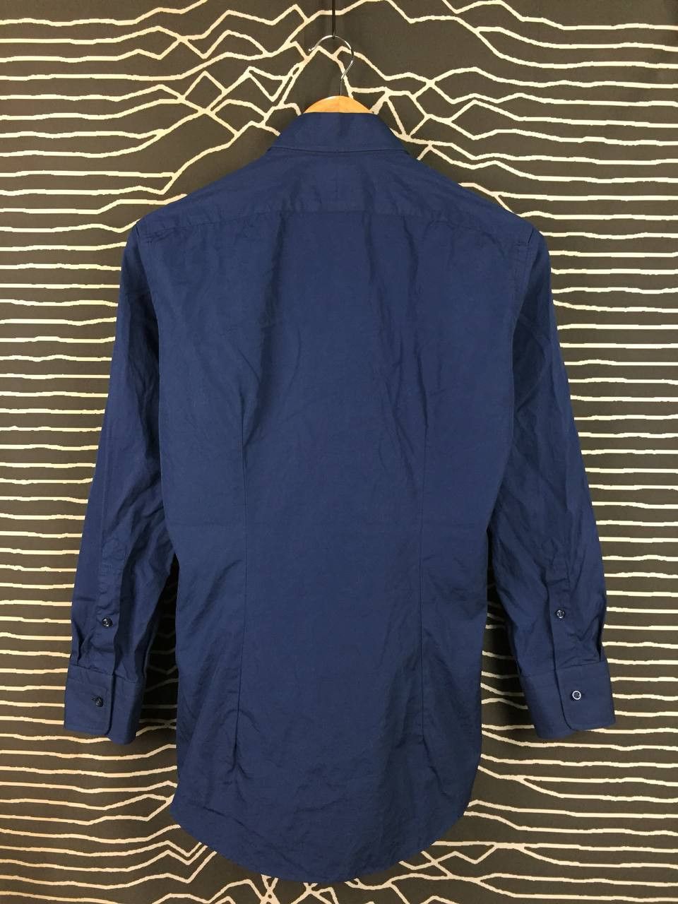 Japanese Brand Azabu Tailor x Thomas Mason Navy Blue Button-Down Shirt Size US S / EU 44-46 / 1 - 6 Thumbnail