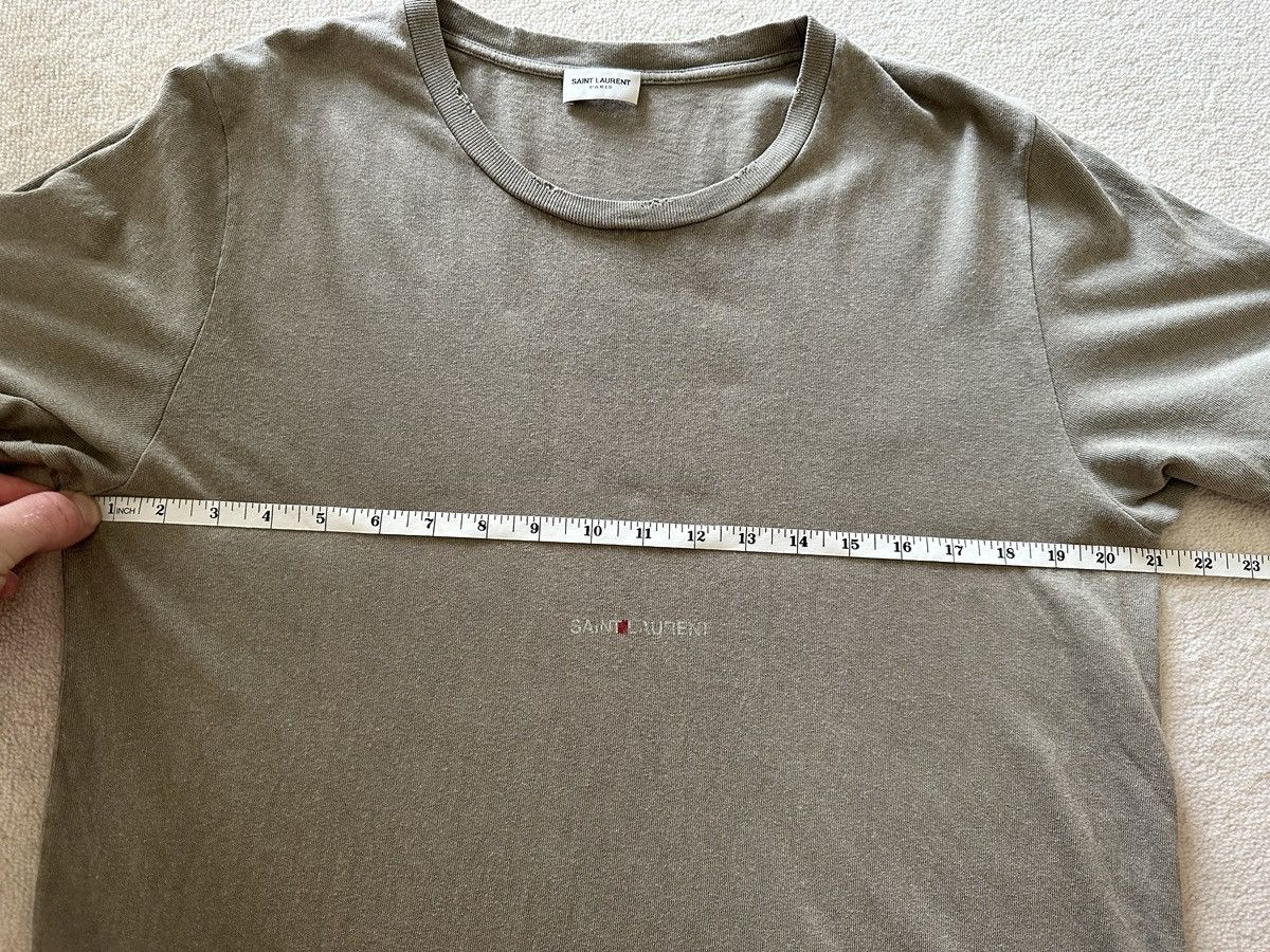 Saint Laurent Paris $550 Saint Laurent Rive Gauche logo t shirt olive khaki Size US S / EU 44-46 / 1 - 3 Thumbnail