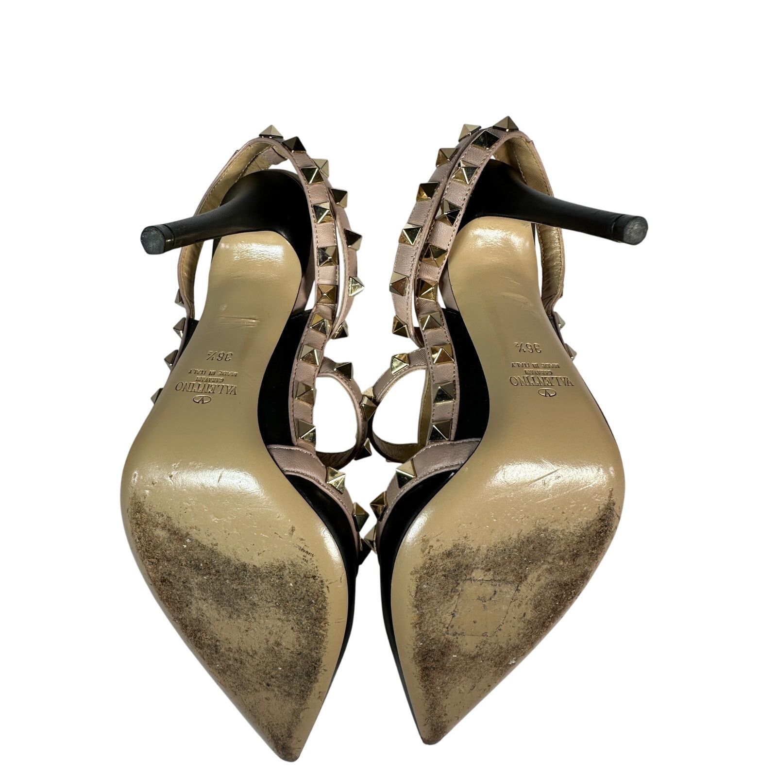 Valentino VALENTINO GARAVANI Rockstud Ankle Strap Pumps Black 36.5 6.5 Size US 6.5 / IT 36.5 - 7 Thumbnail