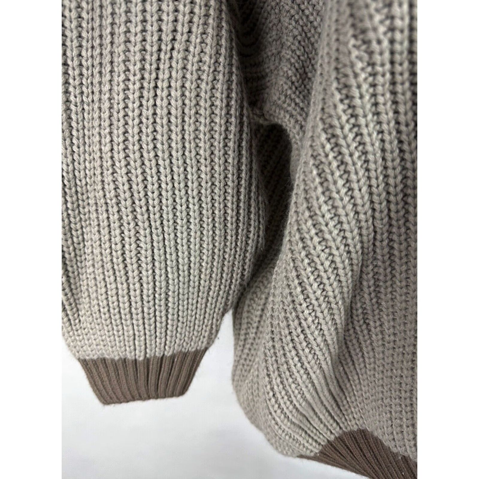 Asos VINTAGE ASOS Sweater Women's Medium Relaxed Beige Knit Acrylic Crew Neck Pullover Knit Solid 90s Grunge Bohemian Casual Mens Womens Size M / US 6-8 / IT 42-44 - 4 Thumbnail