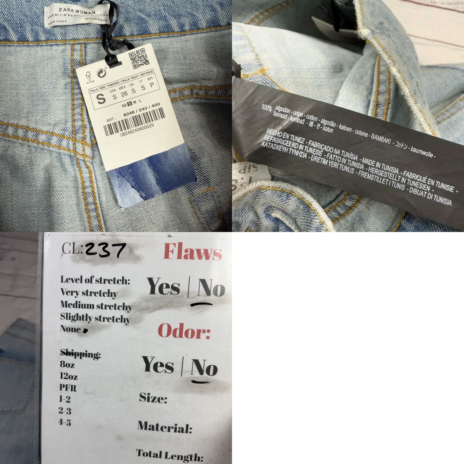 Zara Zara Blue Mini Skirt Denim Asymmetric Raw Hem S NWT Women Skirt - Cotton Distressed 90s? Size 28" / US 6 / IT 42 - 8 Thumbnail