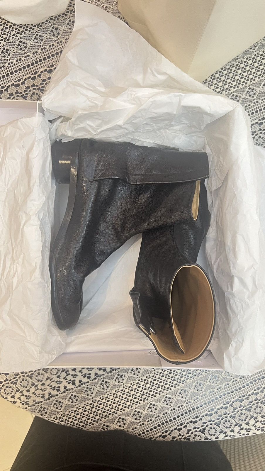 Maison Margiela Margiela Men’s Tabi Camel Leather Chelsea Boots Size US 10 / EU 43 - 2 Thumbnail