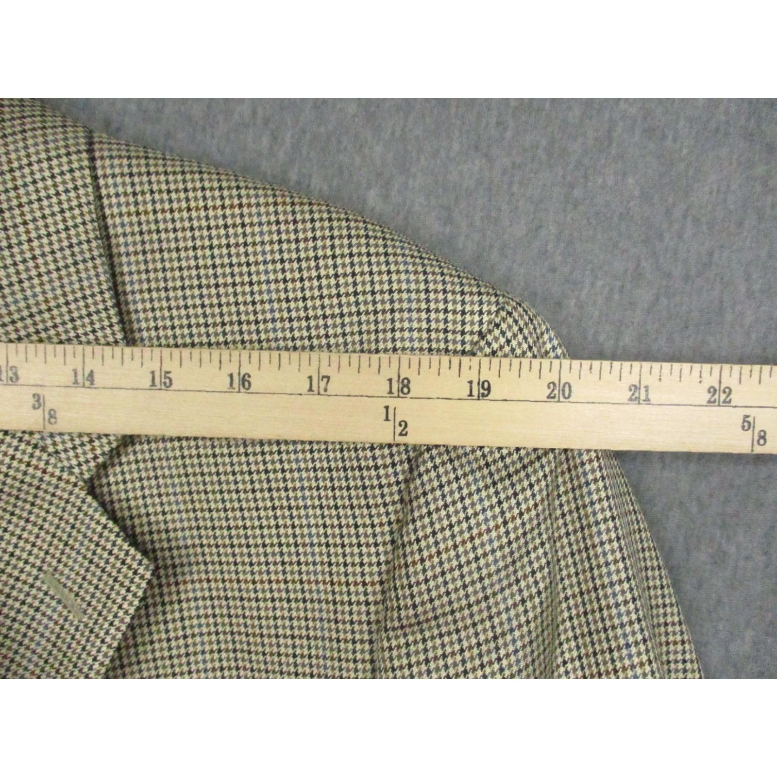 Brooks Brothers VINTAGE Brooks Brothers 346 Sport Coat Mens 43 Regular Houndstooth Beige Silk Wool Two-Button Notch Lapel Business Casual Wedding Jacket Size US XS / EU 42 / 0 - 6 Thumbnail