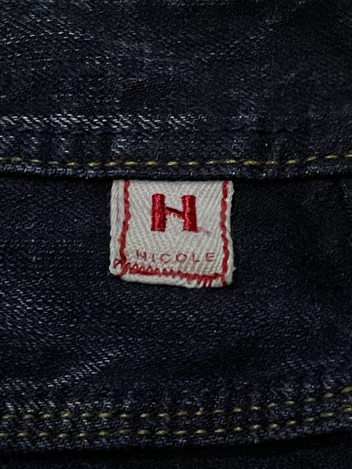 HIDEAWAYS × If Six Was Nine × Le Grande Bleu (L.G.B.) Hideaways Japan Leather Trimmed Pocket Whiskers Flare Jeans Size US 32 / EU 48 - 17 Thumbnail