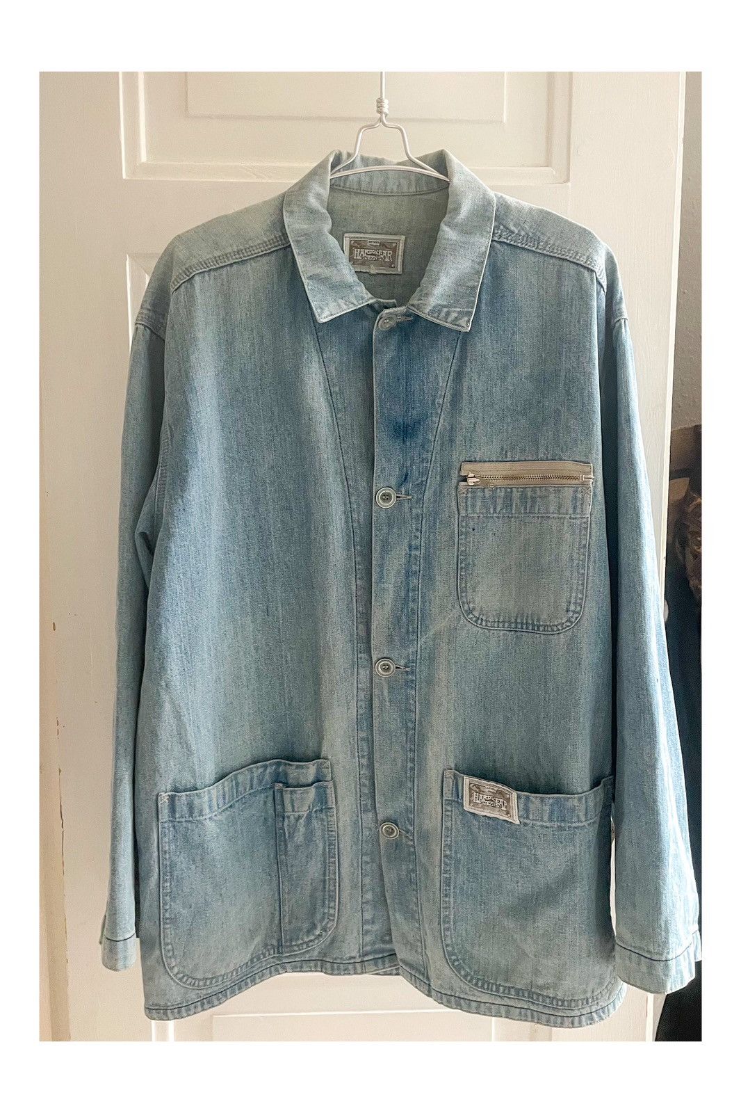 image of Levis 90's Levi’S Hardwear Denim Chore Jacket in Blue, Men's (Size Large)