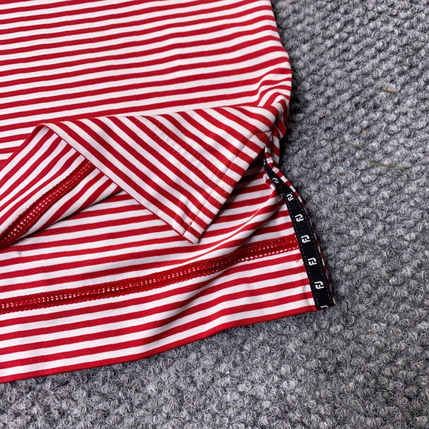 Footjoy VINTAGE FJ Shirt Mens M Red Striped ProDry Lisle Polo Stafford Golf Size US M / EU 48-50 / 2 - 5 Thumbnail