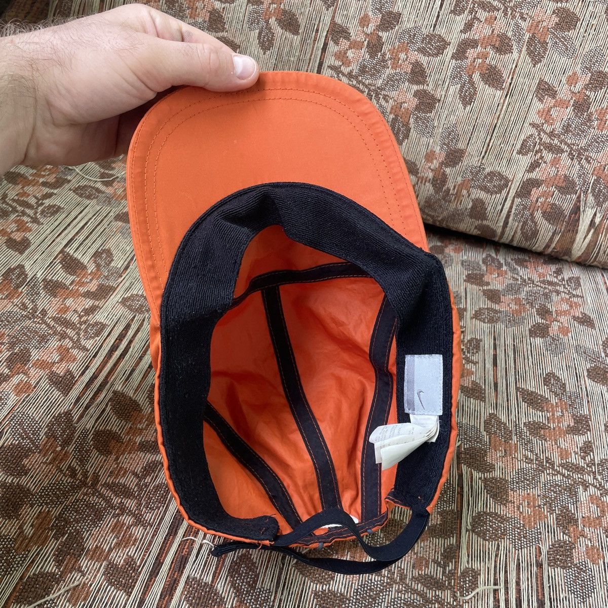 Nike Vintage Nike Nylon 5 Panel Cap Hat Orange Mens One Size Size ONE SIZE - 18 Thumbnail