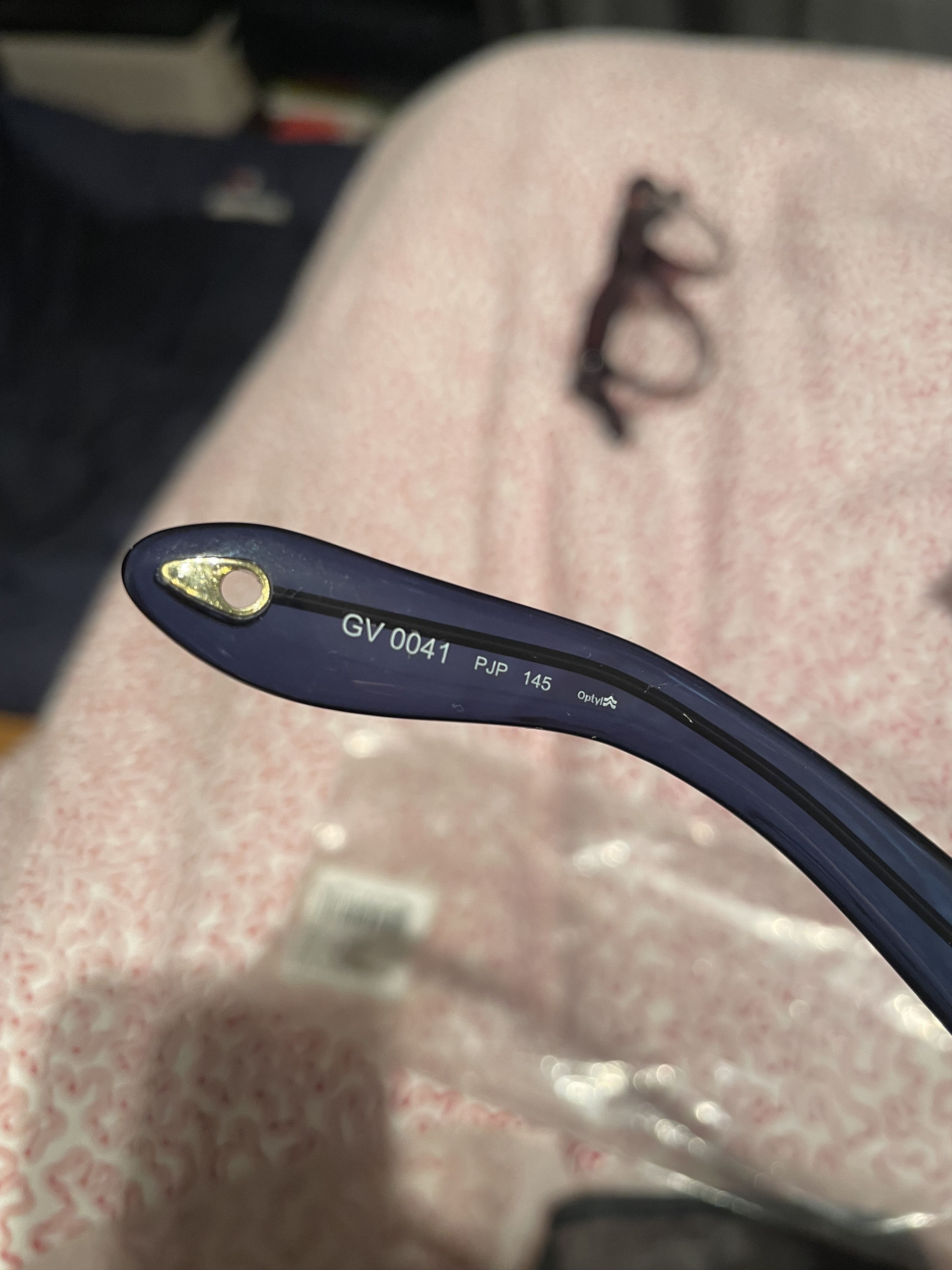 Givenchy Givenchy 00s Bold Nerdy Navy Blue Glasses Size ONE SIZE - 5 Thumbnail