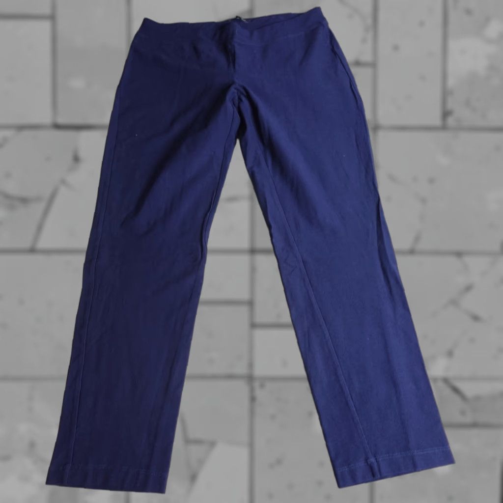 Eileen Fisher Eileen Fisher Pants Medium Blue Solid Ponte Career Womens Size 32" / US 10 / IT 46 - 1 Thumbnail