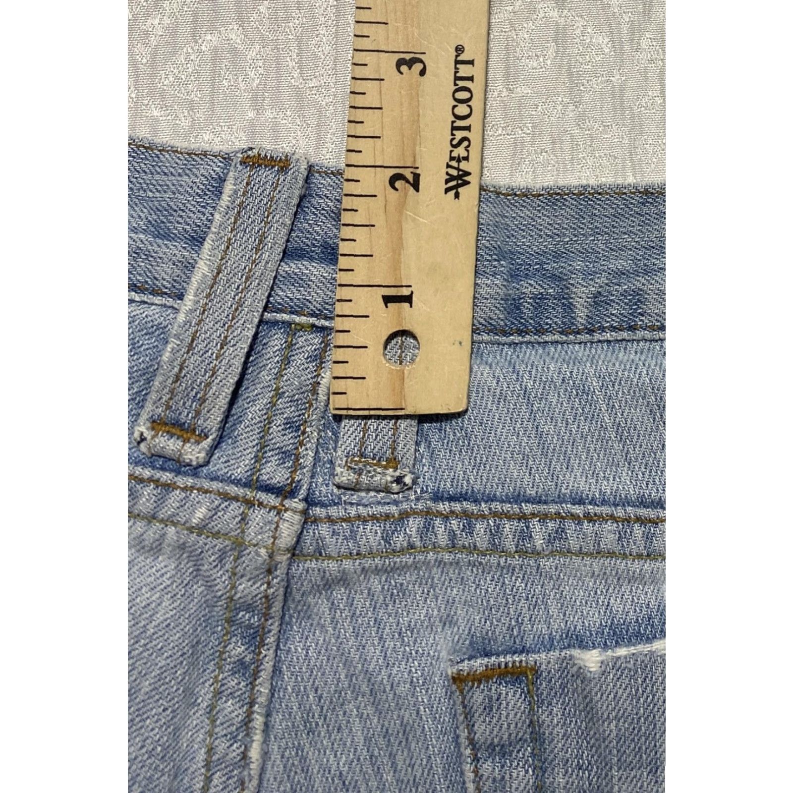 Denime Tony Hawk Jeans Mens 32x30 Light Wash Blue Denim Relaxed Straight Leg Jeans Men Size US 32 / EU 48 - 3 Thumbnail