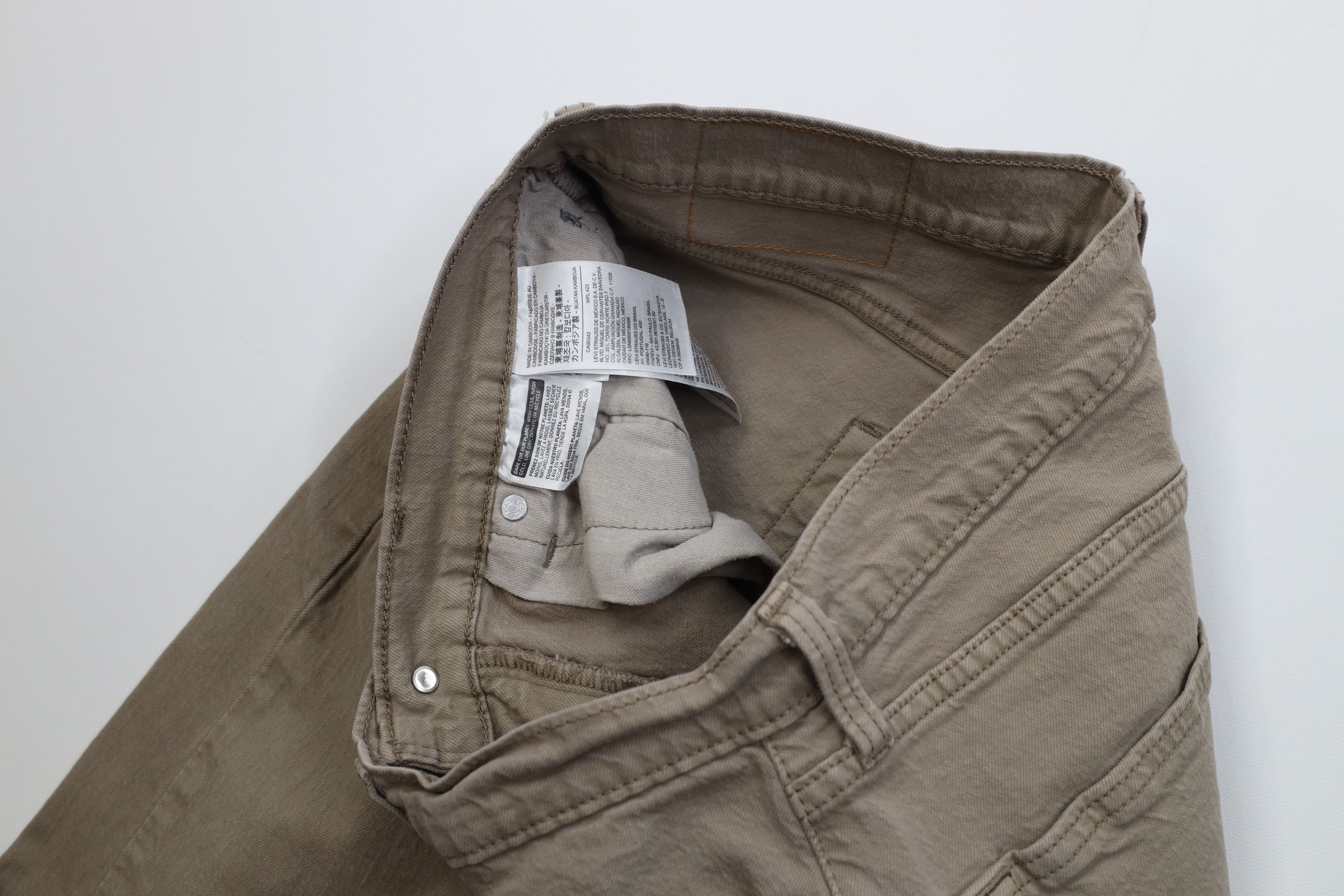 Levi's Vintage Y2K Levis 505 Regular Straight Leg Jeans Beige Size US 31 - 8 Thumbnail