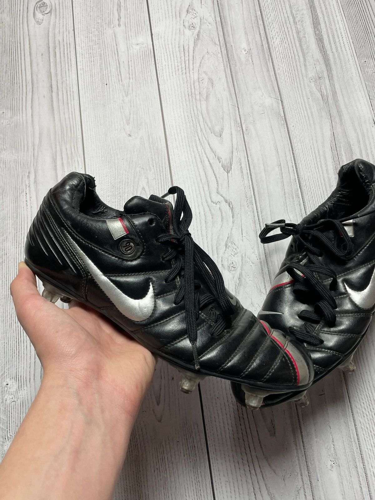 Nike × Vintage Vintage Nike total 90 soccer boots size US 8 black Size US 8 / EU 41 - 3 Thumbnail