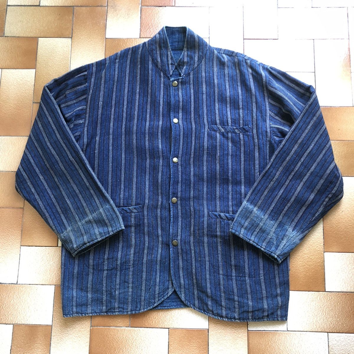 Other Folk Art Woven Reversable Denim Chore Jacket Size US L / EU 52-54 / 3 - 14 Thumbnail