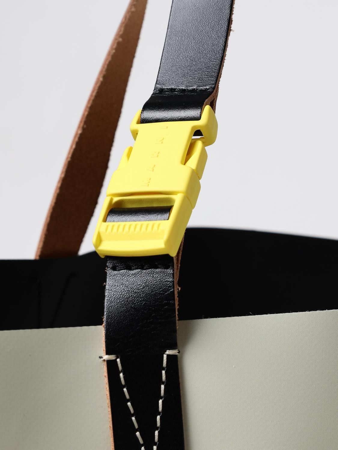 Marni o1s22i1n0924 Size: OS / Tribeca Tote Bag in White/Black Size ONE SIZE - 8 Thumbnail