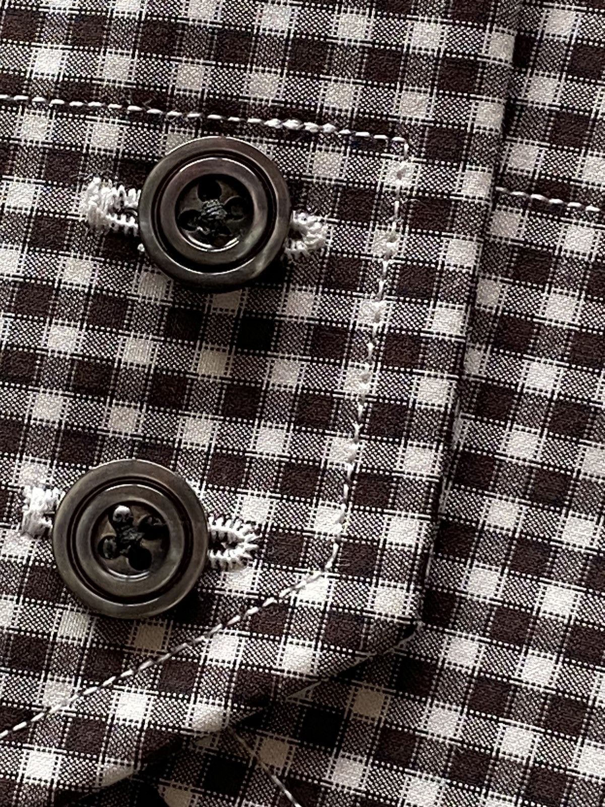 Tom Ford Tom Ford mocha/grey gingham check shirt 45e NWT Size US XXL / EU 58 / 5 - 7 Thumbnail
