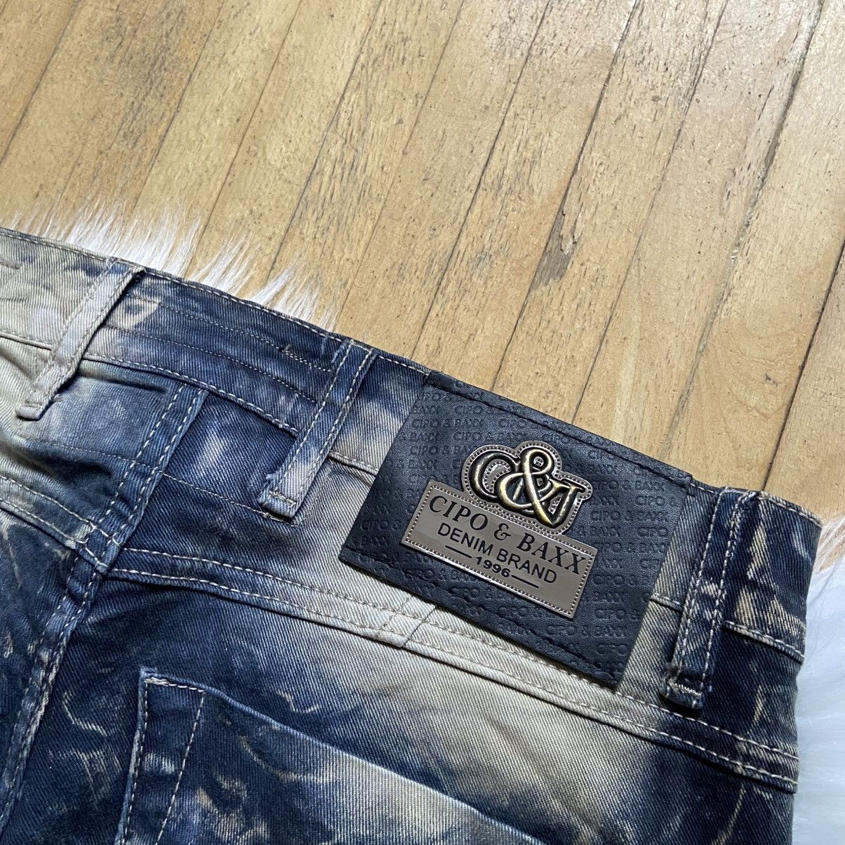 If Six Was Nine 📌Crazy Cipo & Baxx Vintage Avant Garde Acid Wash Jeans Size US 30 / EU 46 - 16 Thumbnail