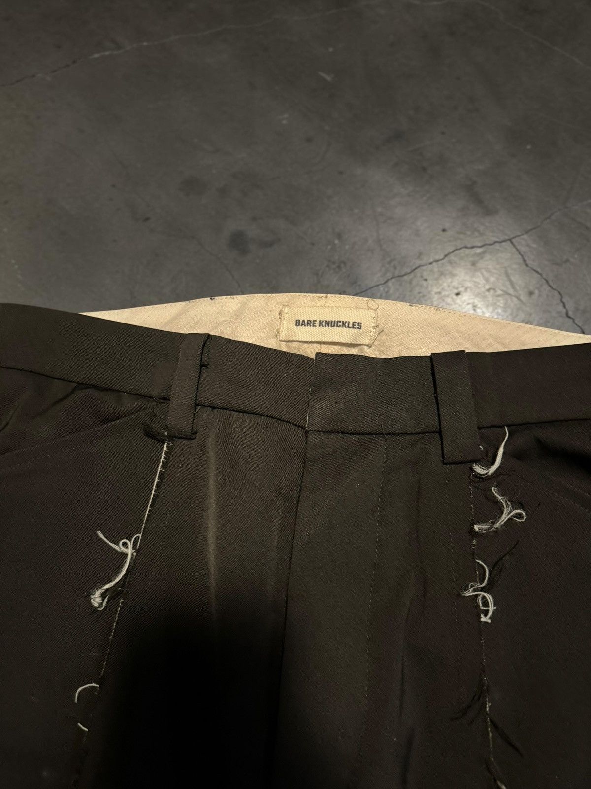 Bare Knuckles Bare Knuckles Raw Edge Flared Dress Pants Size US 32 / EU 48 - 4 Thumbnail