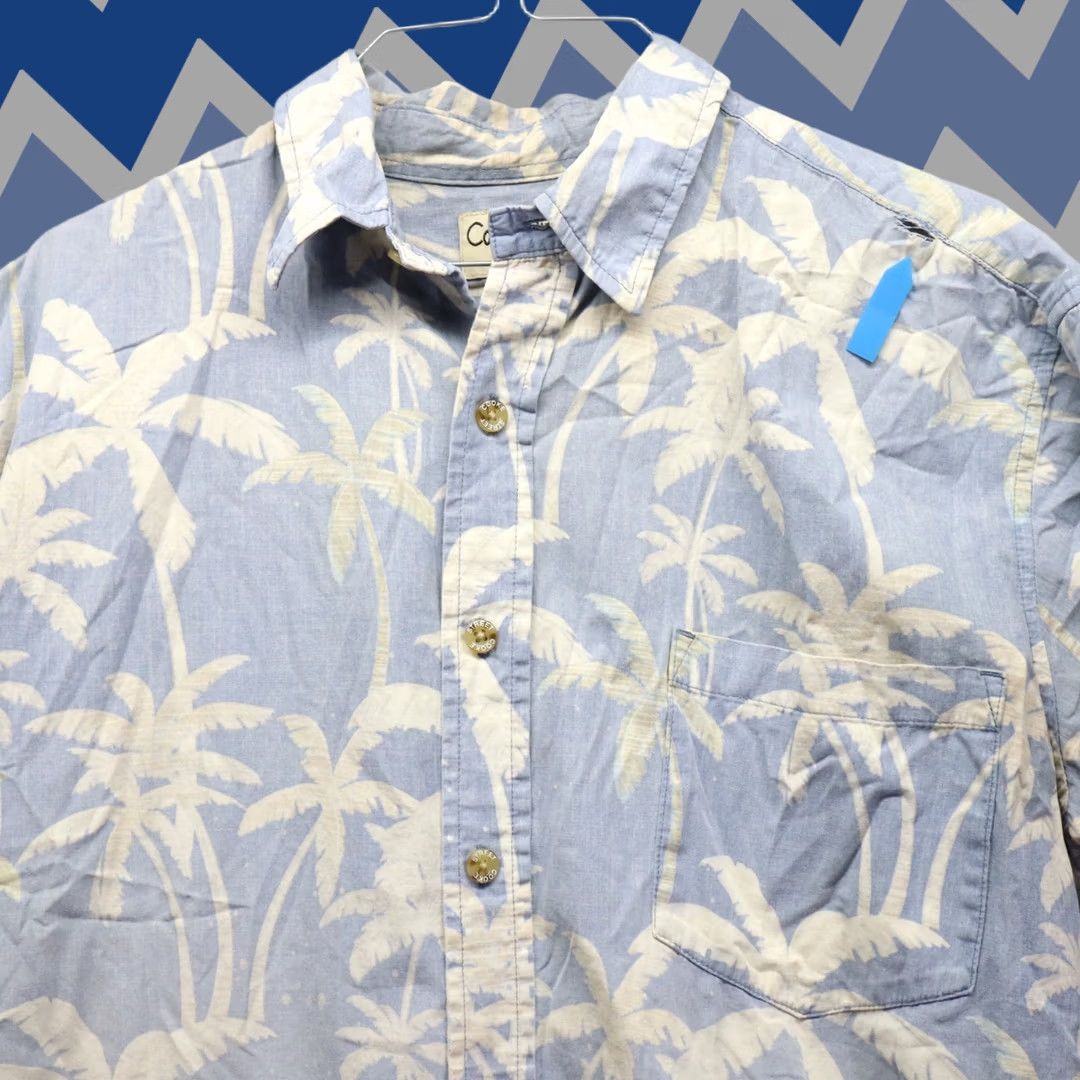 Vintage Cooke Street Shirt Mens Medium Hawaiian Casual Pocket Button Blue Short Sleeve Size US M / EU 48-50 / 2 - 1 Thumbnail
