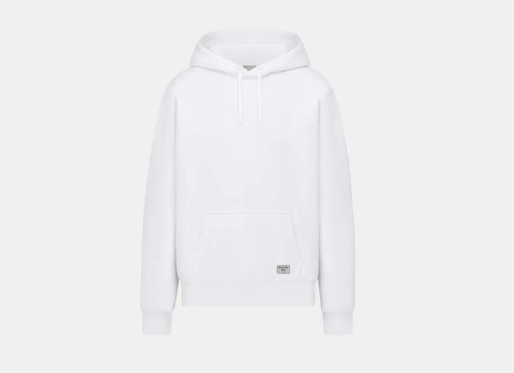 image of Dior O1W1Db10324 Relaxed-Fit Cd 1947 Hooded In White, Men's (Size Small)