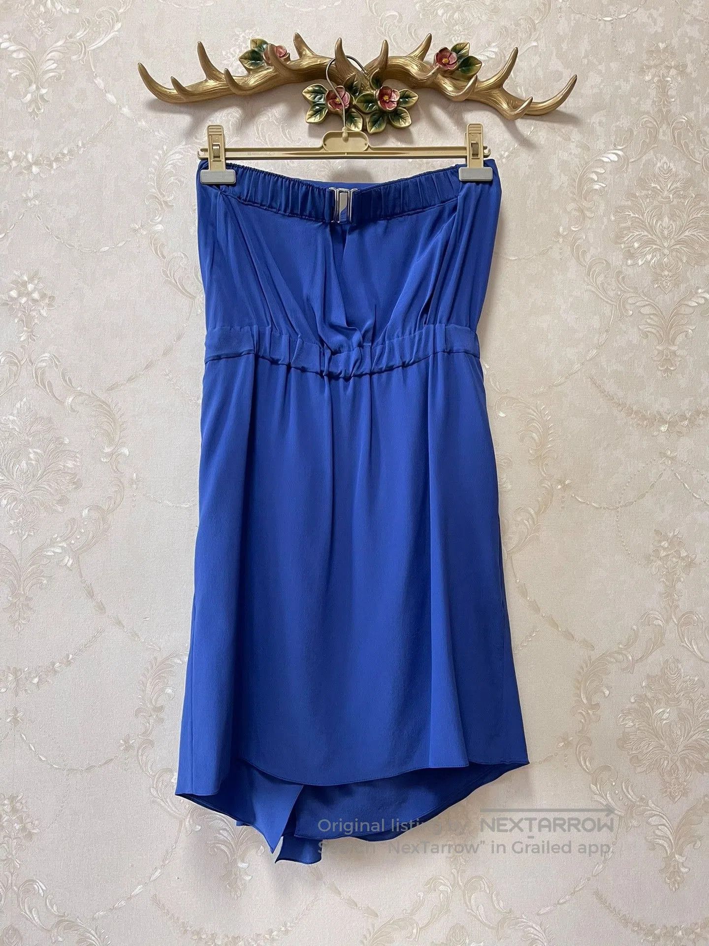 Gucci Gucci Runway Blue Silk Strapless Dress. Size M / US 6-8 / IT 42-44 - 9 Thumbnail