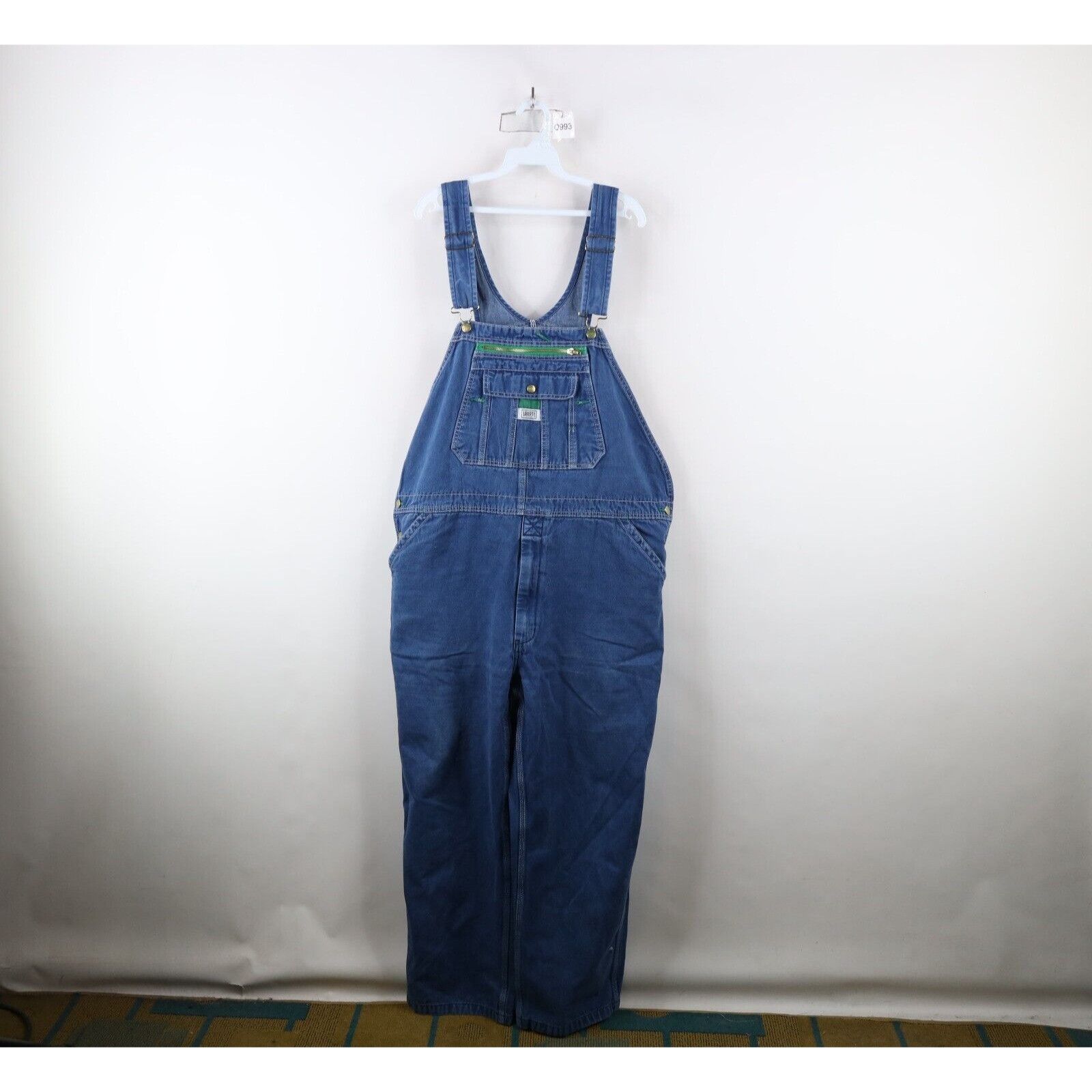 Vintage Vintage 90s Streetwear Faded Wide Leg Denim Jean Overalls Size US 44 / EU 60 - 1 Thumbnail