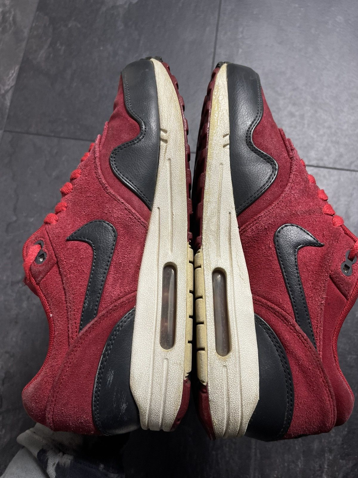 Streetwear Nike Air Max 1 Premium Gym Red Anthracite Size US 8.5 / EU 41-42 - 12 Thumbnail