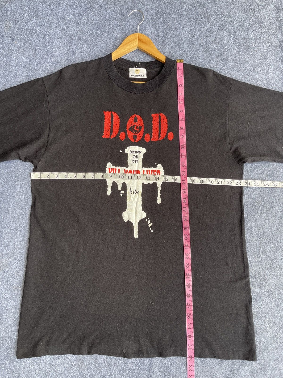 Band Tees Rare🔥Vtg 90s DOD Drink Or Die Japan Band T Shirt Size US XL / EU 56 / 4 - 10 Thumbnail