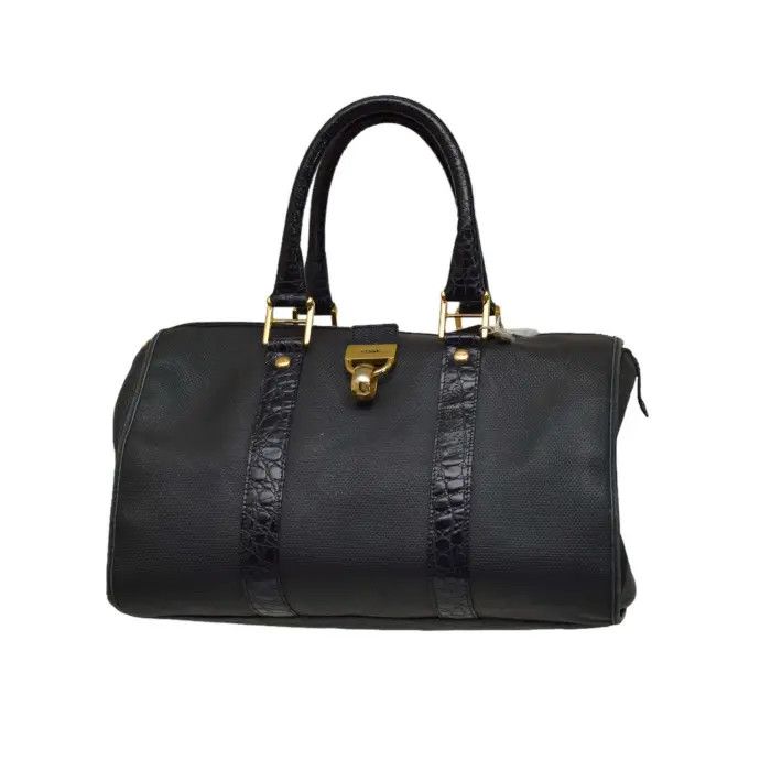 Gianfranco Ferre Blue Leather Handbag