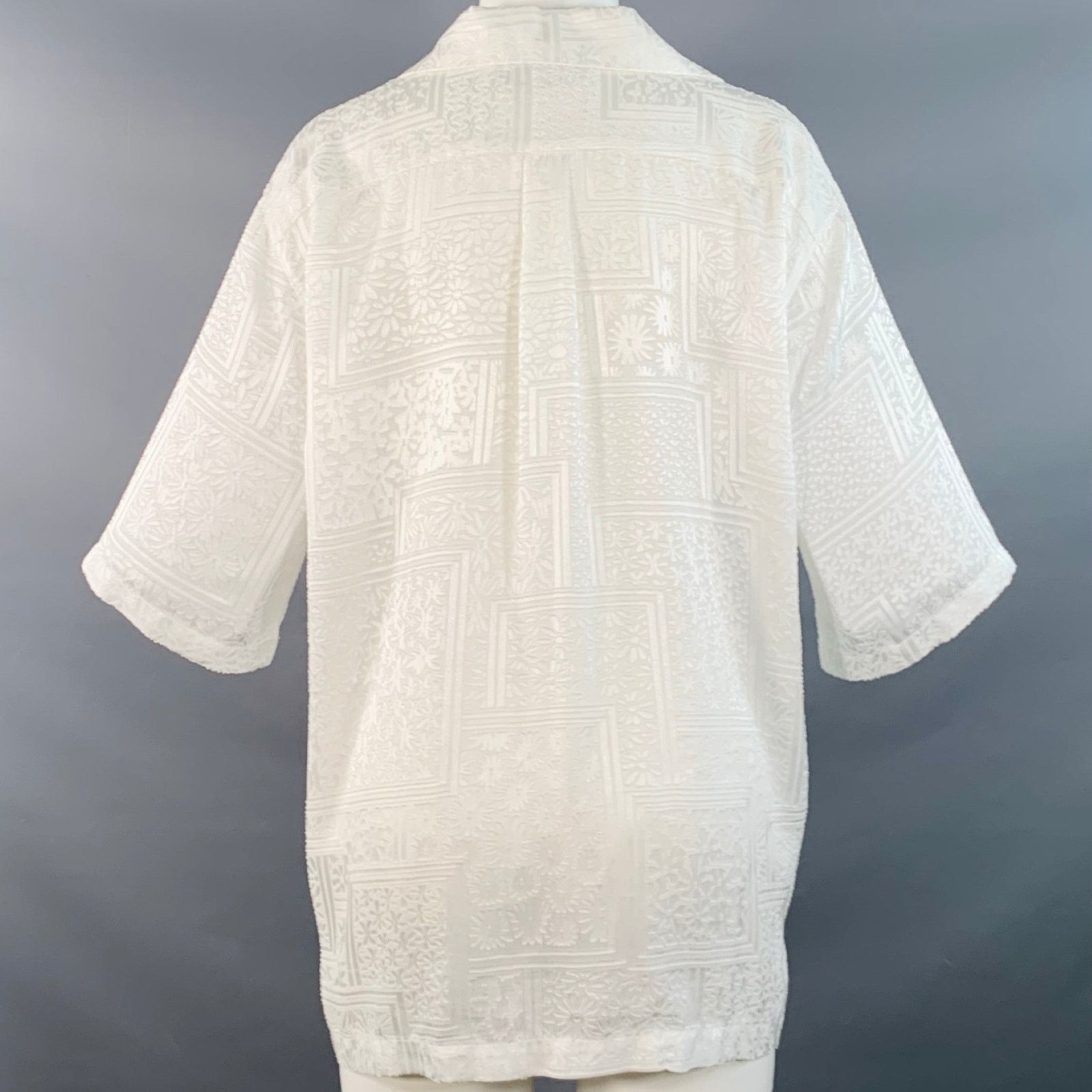 ROTATE Size8 Avery White Viscose Blend Floral One Pocket Casual Top Size M / US 6-8 / IT 42-44 - 4 Thumbnail