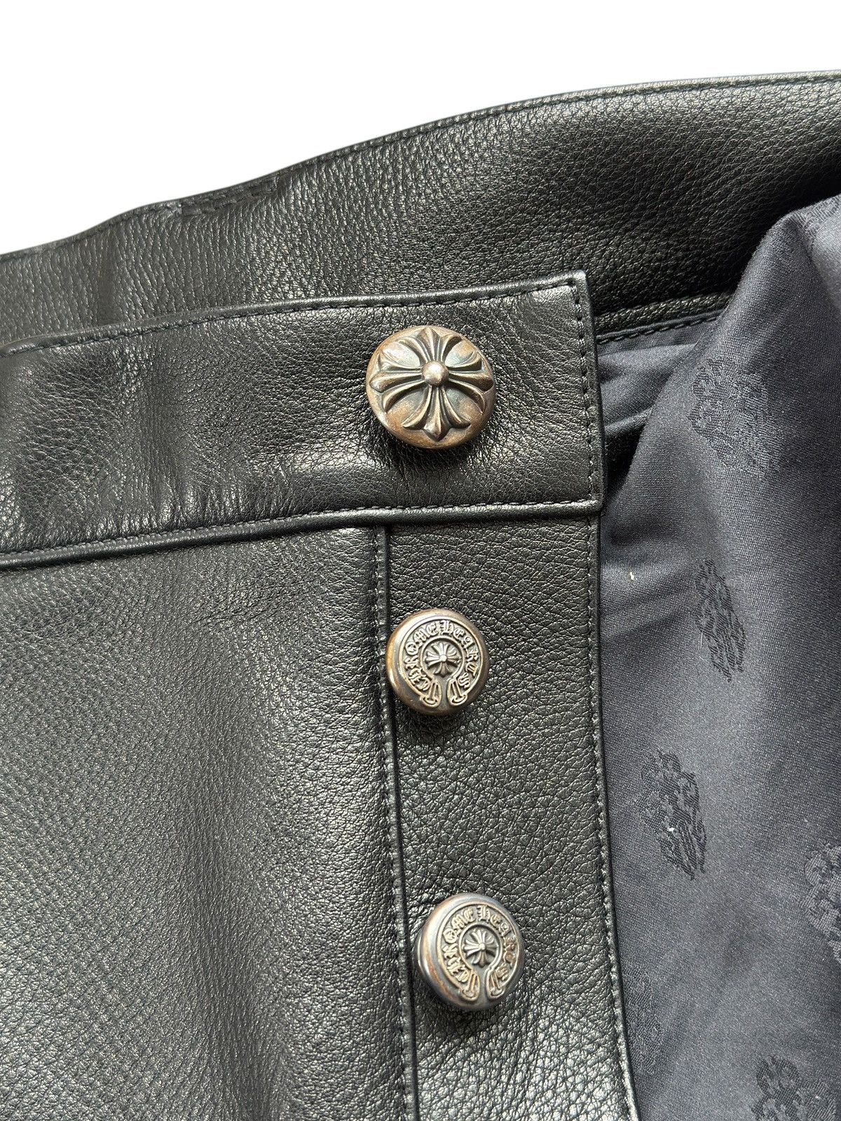 Chrome Hearts Chrome Hearts St.Barth Exclusive Leather FleurKnee Carpenter Size US 36 / EU 52 - 9 Thumbnail