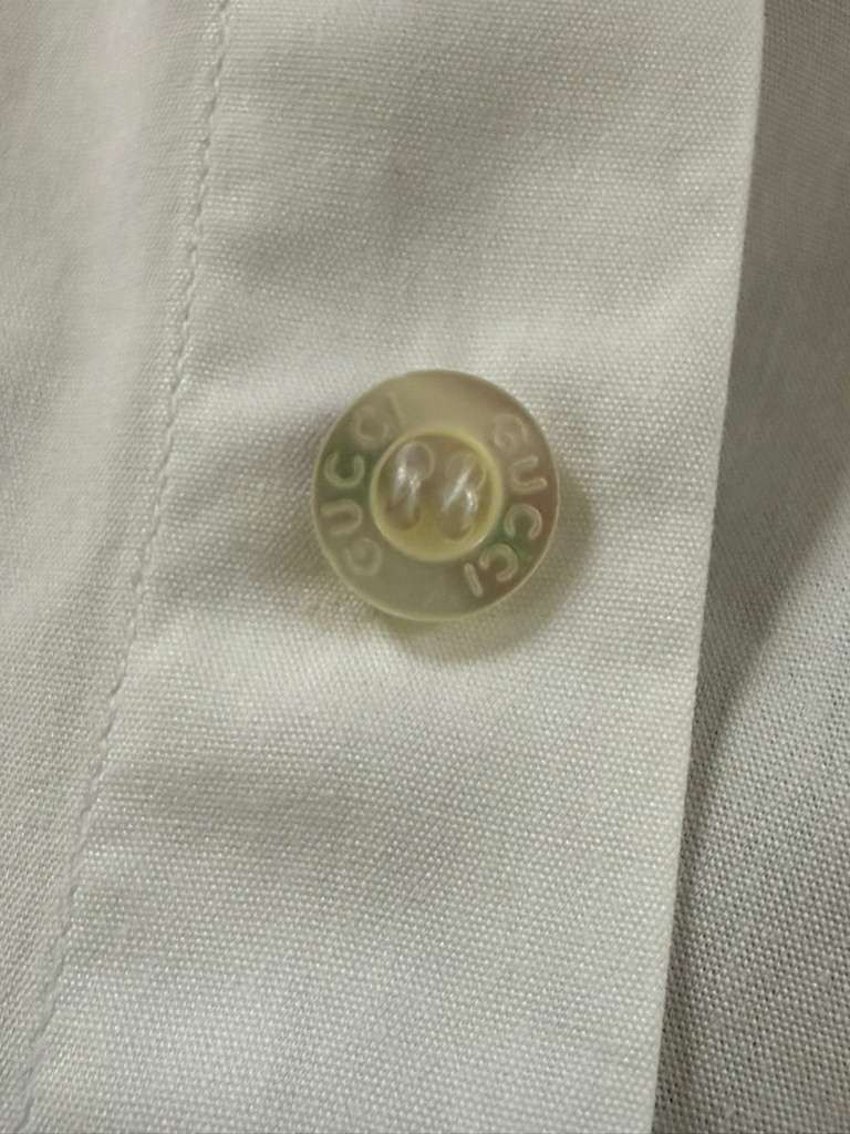 Gucci Gucci White Cotton Poplin Dress Shirt - Size 15 / Small Size 38R - 5 Thumbnail