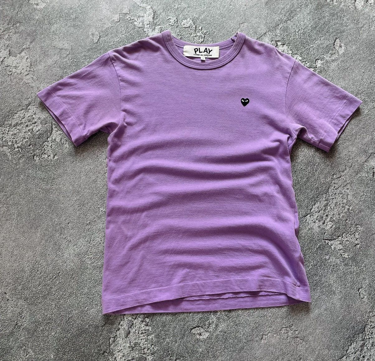 Comme des Garcons CDG Play Heart Purple T Shirt Tops