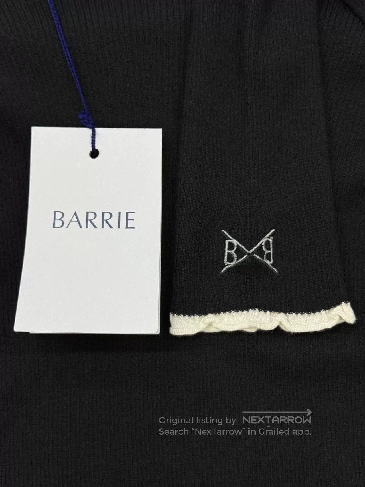 Barrie Black Turtleneck Wool Sweater with Lace Trim. Size L / US 10 / IT 46 - 5 Thumbnail