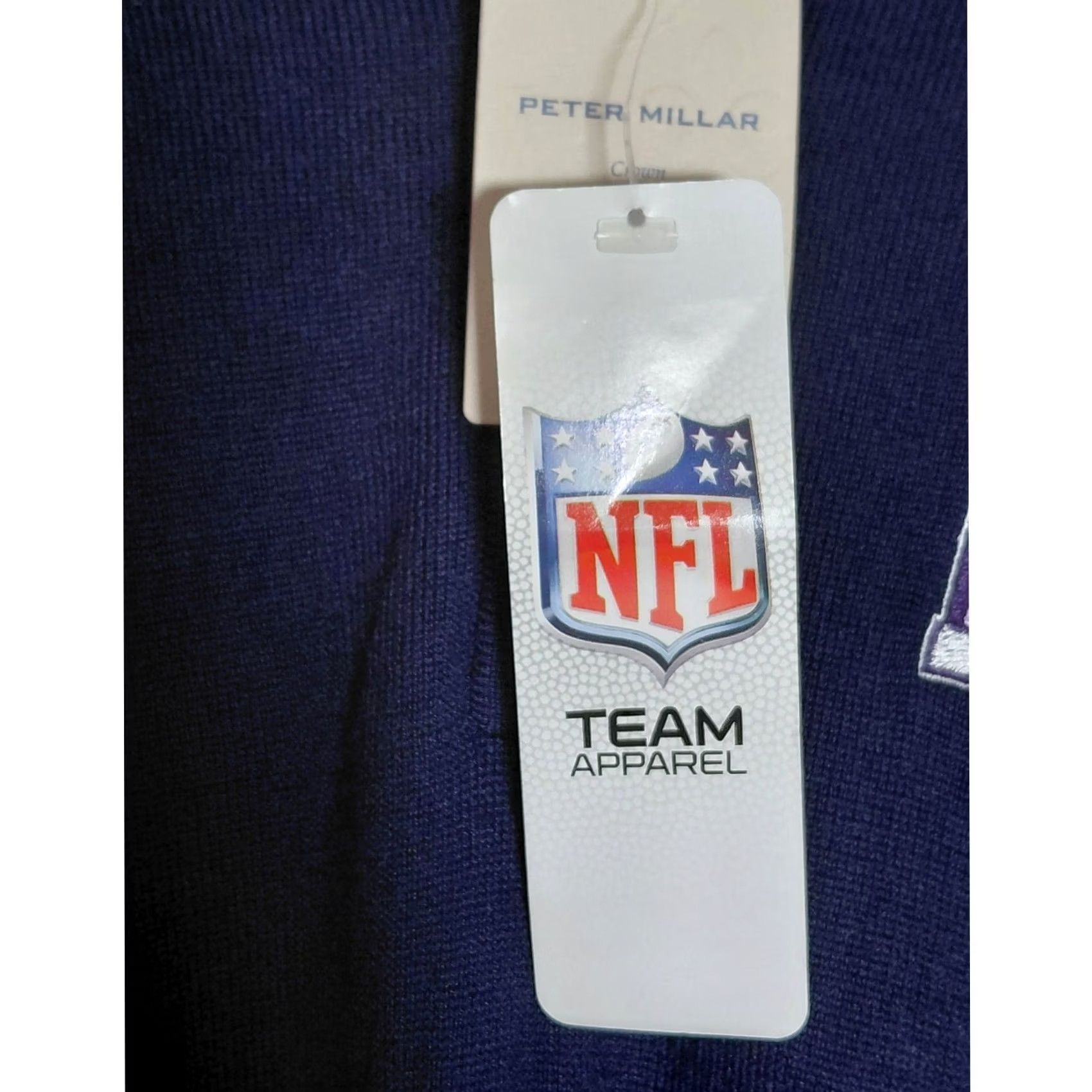 Peter Millar NWT Peter Millar Merino Wool Blend Super Bowl Navy Knit Sweater L Mens Crew Neck Pullover Fashion Sports Winter Casual - Bow Logo Size US L / EU 52-54 / 3 - 5 Thumbnail
