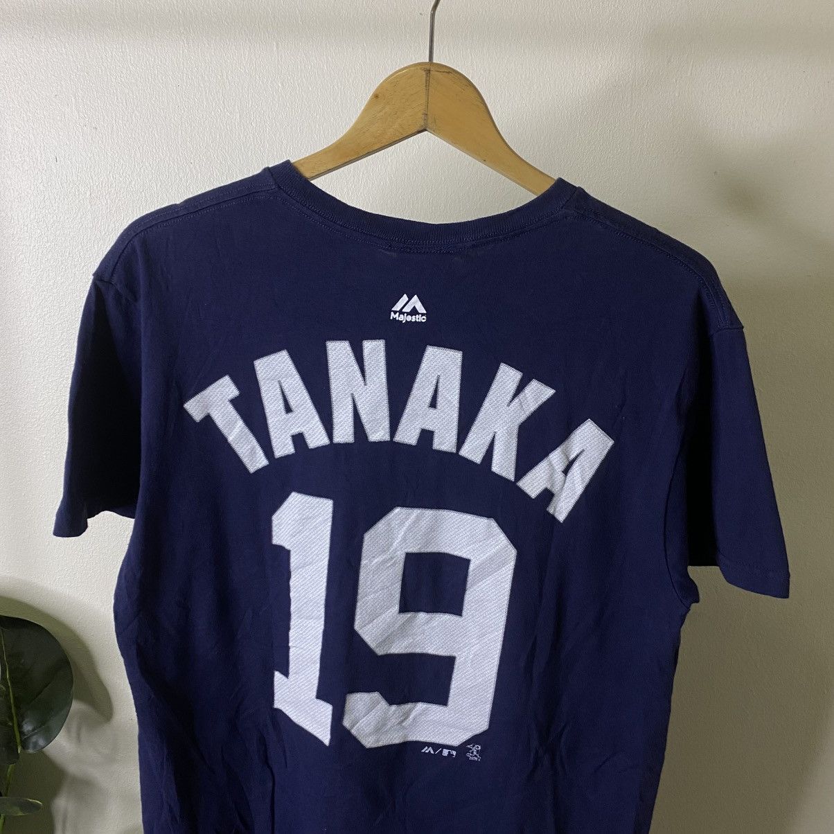 MLB Y2K Majestic NY Yankees Tanaka Nameset MLB Baseball Tshirt Size US M / EU 48-50 / 2 - 2 Thumbnail