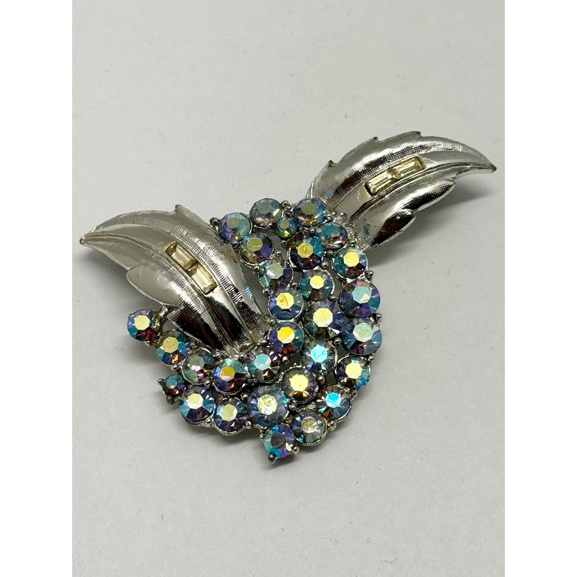 Vintage Vintage blue rhinestone Coro brooch pin Size ONE SIZE - 3 Thumbnail