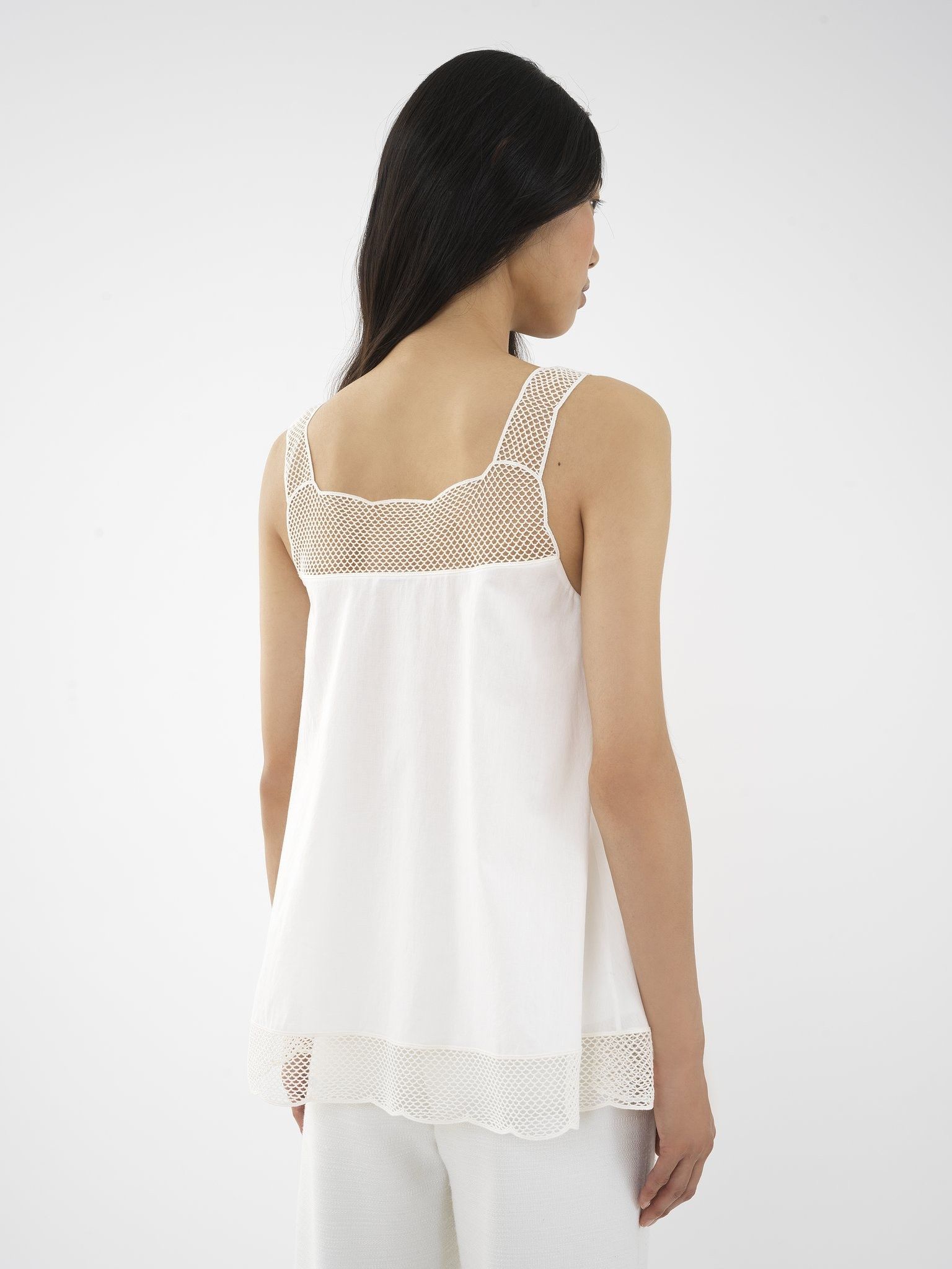 Chloe o1loc1c0325 CHC24 Tank Top in White Size S / US 4 / IT 40 - 4 Thumbnail