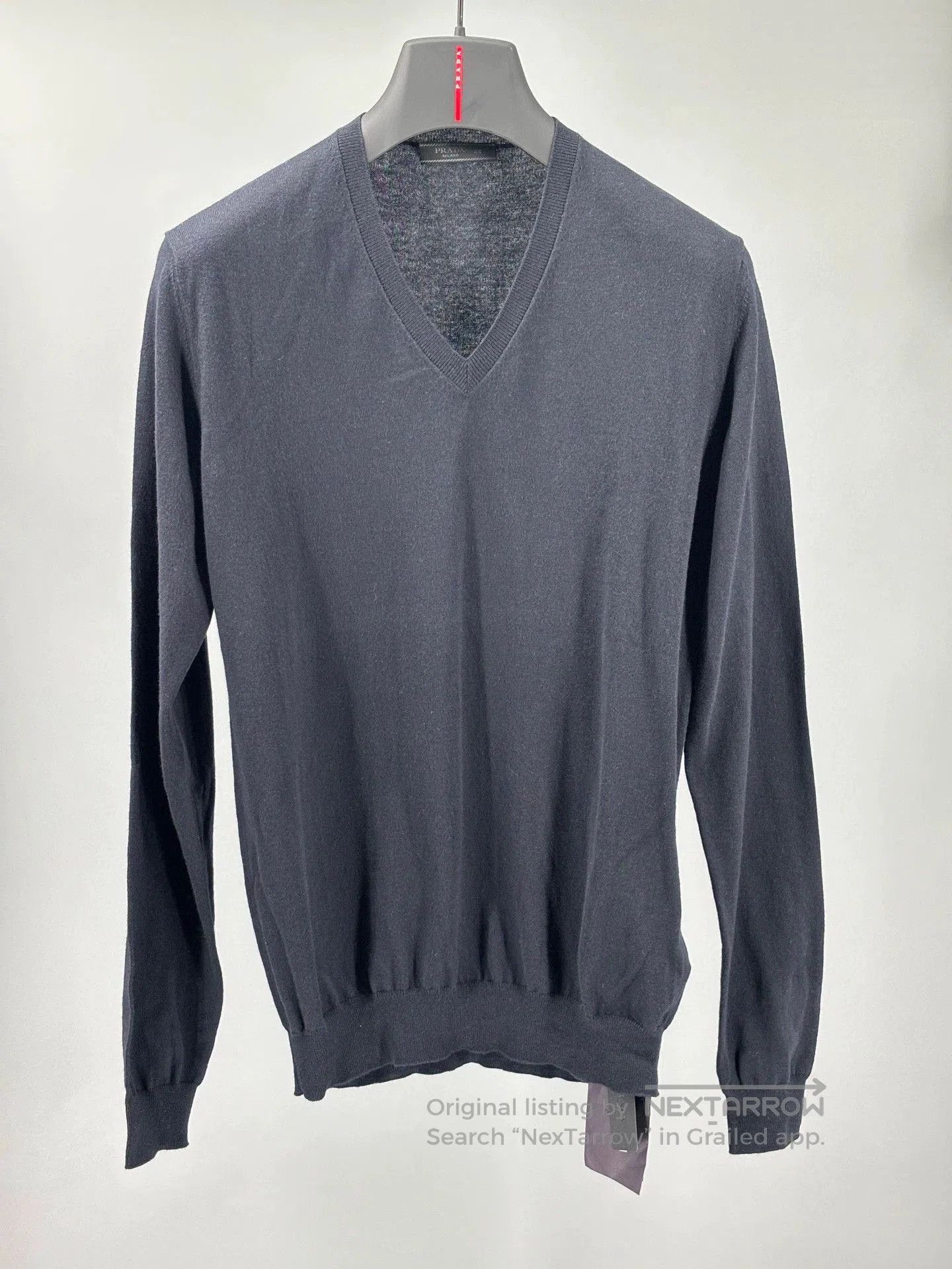 Prada prada men's knitted deep blue sweater. Size US M / EU 48-50 / 2 - 1 Thumbnail