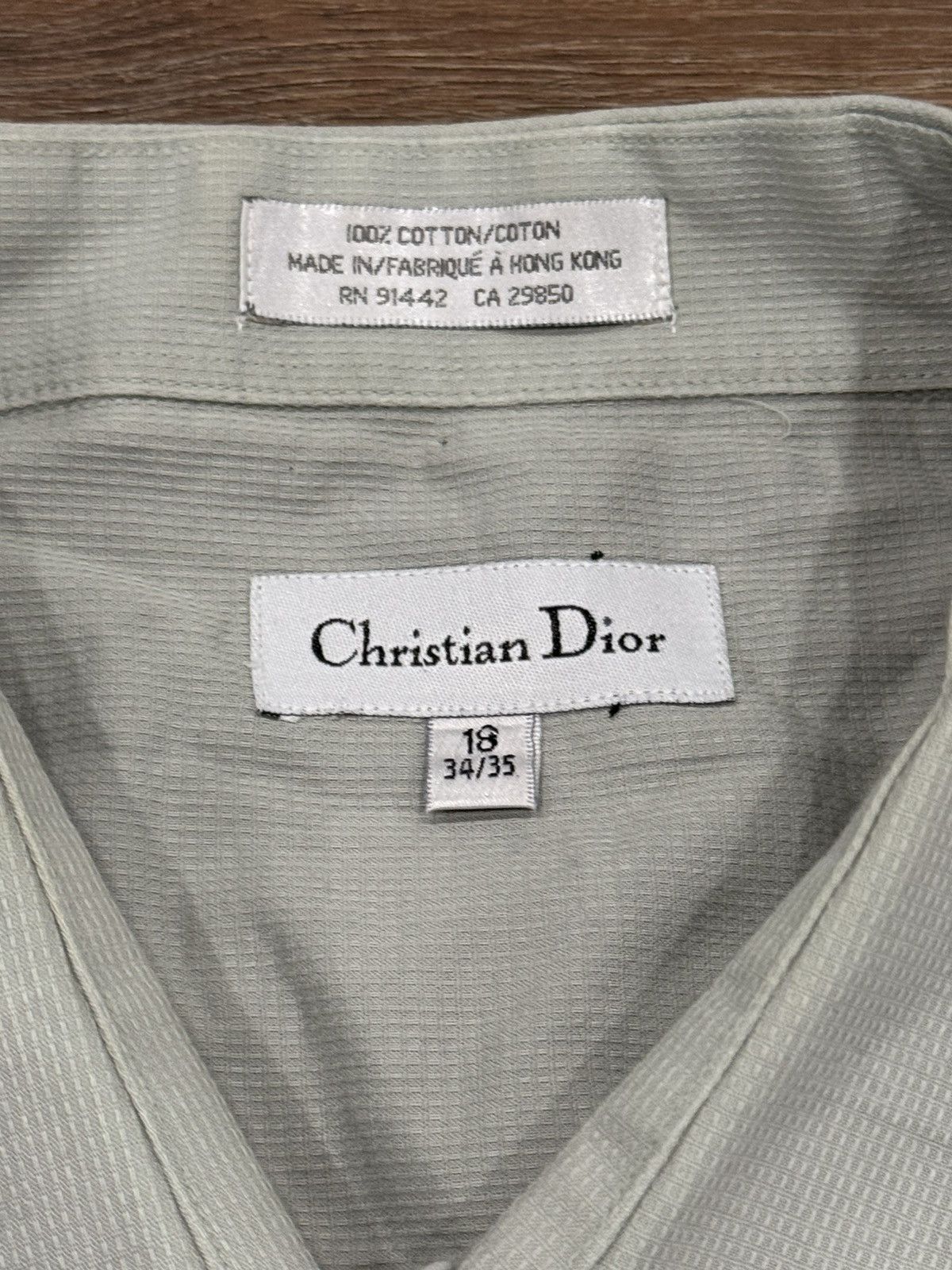 Christian Dior Monsieur Vintage 90s Christian Dior Cotton Dress Shirt Size US XL / EU 56 / 4 - 5 Thumbnail