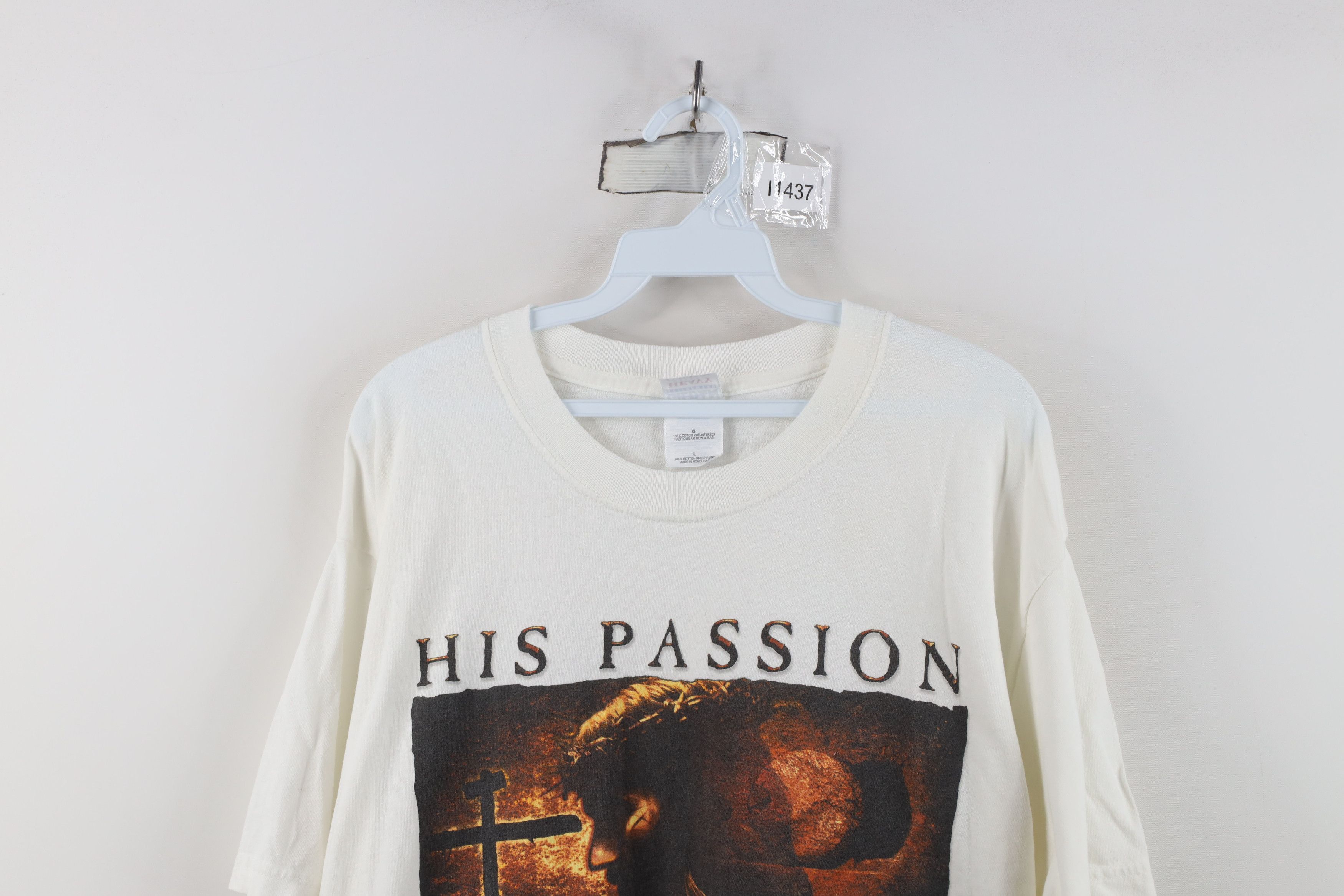 Vintage Vintage Y2K 2004 His Passion Jesus Cross T-Shirt White Size US L / EU 52-54 / 3 - 2 Thumbnail